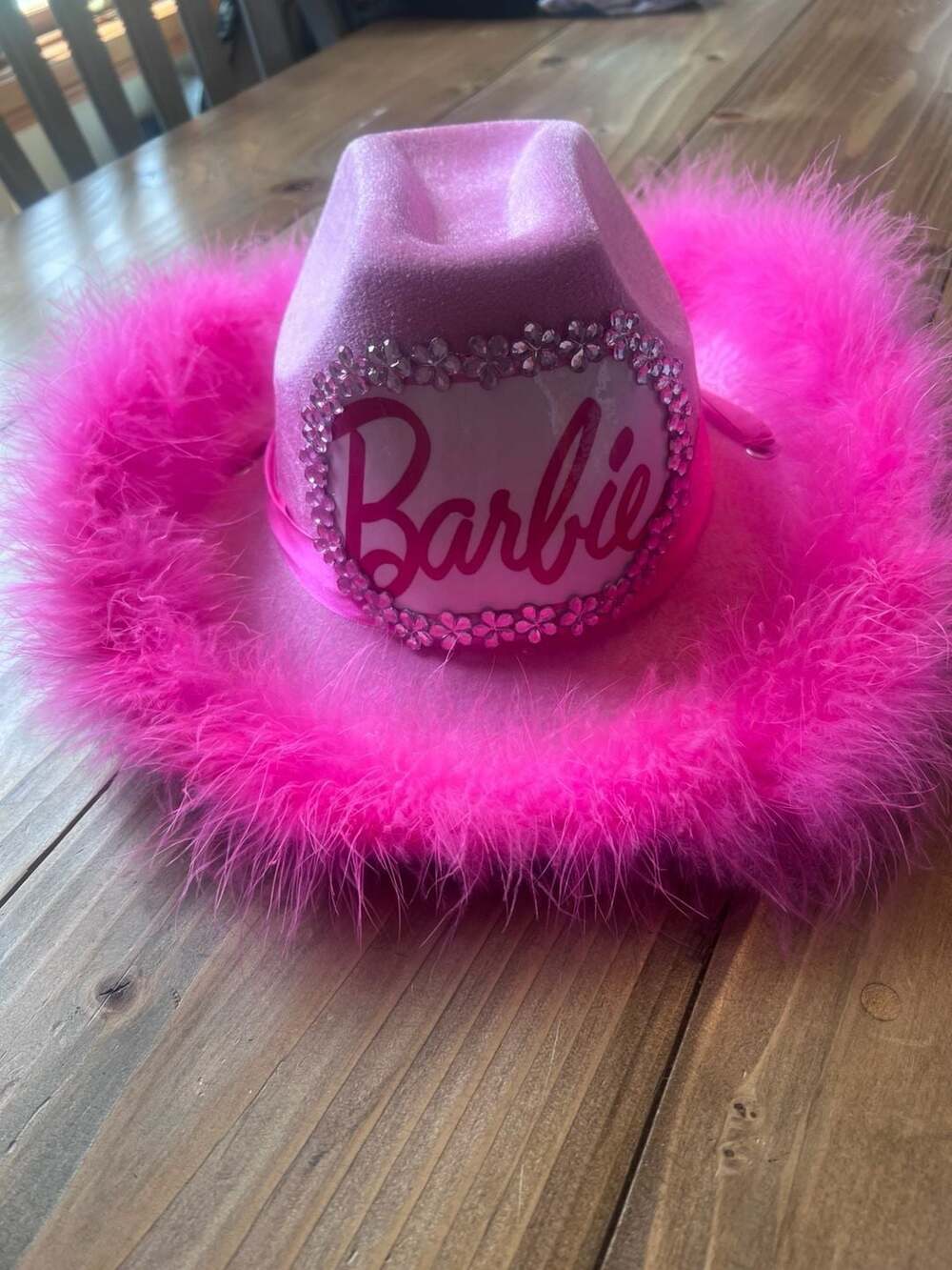 Barbie Pink Feather Cowboy Hat